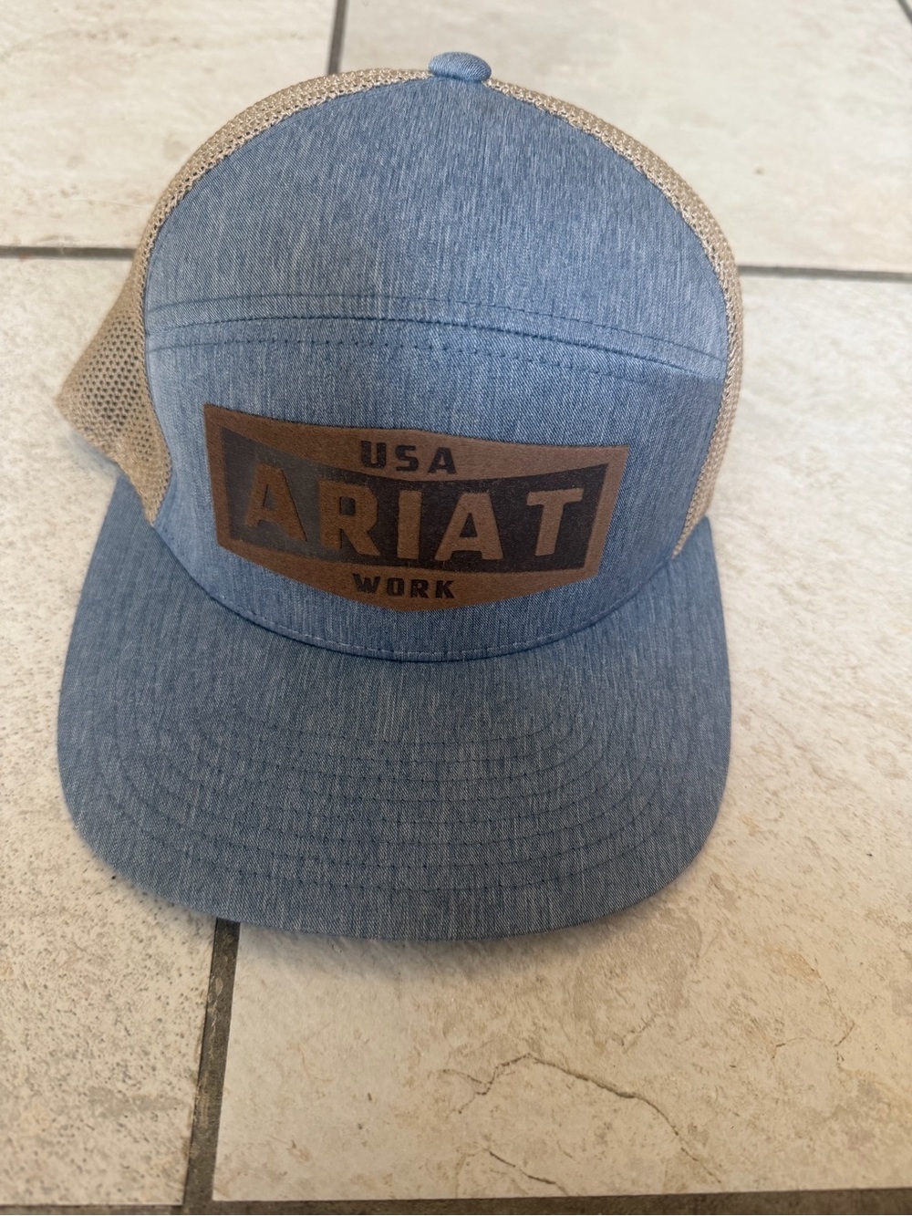 Ariat Blue Denim & Tan Mesh Trucker Hat